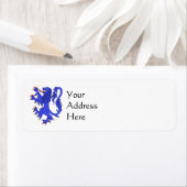 Lion Rampant Azure Label (Insitu)