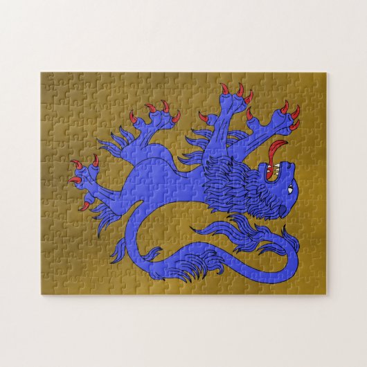 Lion Rampant Azure Legpuzzel (Horizontaal)