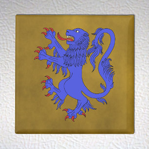 Lion Rampant Azure Magneet