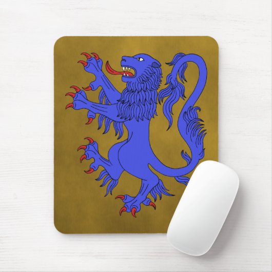 Lion Rampant Azure Muismat (Met muis)