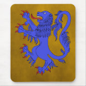 Lion Rampant Azure Muismat (Voorkant)