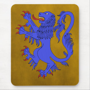 Lion Rampant Azure Muismat