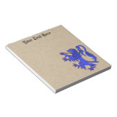Lion Rampant Azure Notitieblok (Schuin)