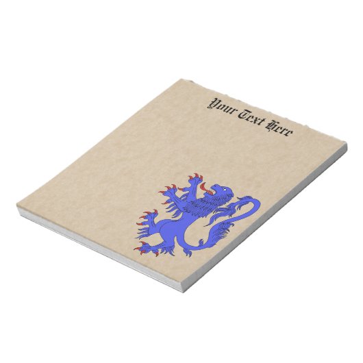 Lion Rampant Azure Notitieblok (Linkerzijde)