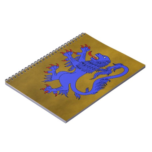 Lion Rampant Azure Notitieboek (Linkerzijde)
