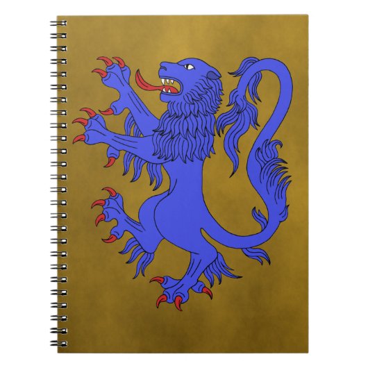 Lion Rampant Azure Notitieboek (Voorkant)