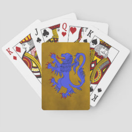 Lion Rampant Azure Pokerkaarten