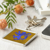 Lion Rampant Azure Sleutelhanger (Zijkant)