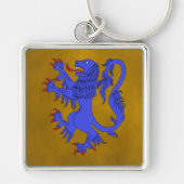 Lion Rampant Azure Sleutelhanger (Voorkant)
