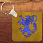 Lion Rampant Azure Sleutelhanger (Voorkant)