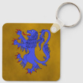 Lion Rampant Azure Sleutelhanger (Achterkant)