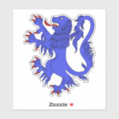 Lion Rampant Azure Sticker (Vel)