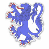 Lion Rampant Azure Sticker (Voorkant)