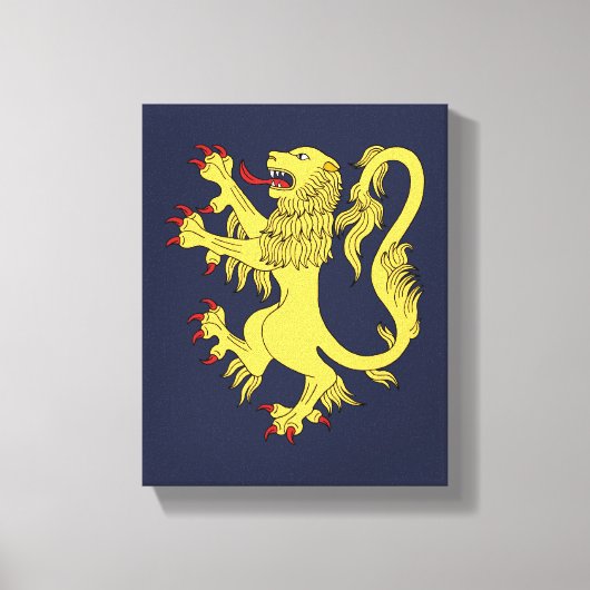 Lion Rampant Canvas Afdruk (Voorkant)