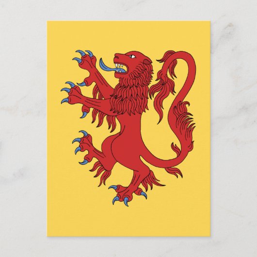 Lion Rampant Gules Briefkaart (Voorkant)