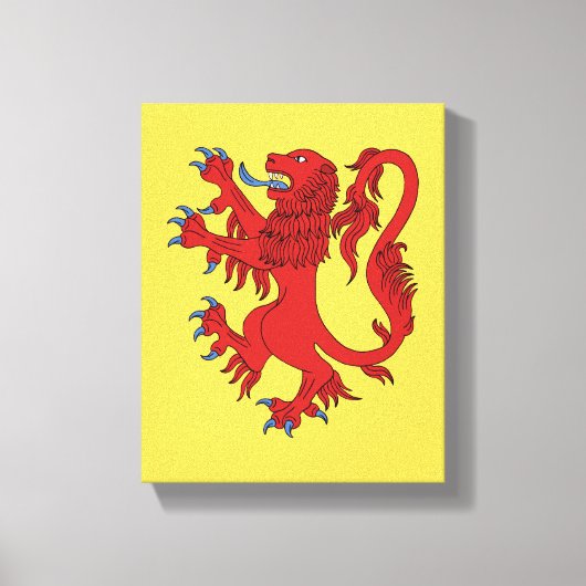 Lion Rampant Gules Canvas Afdruk (Voorkant)
