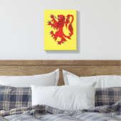 Lion Rampant Gules Canvas Afdruk (Insitu (Slaapkamer))