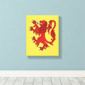 Lion Rampant Gules Canvas Afdruk (Insitu (Houten vloer))