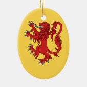 Lion Rampant Gules Keramisch Ornament (Achterkant)