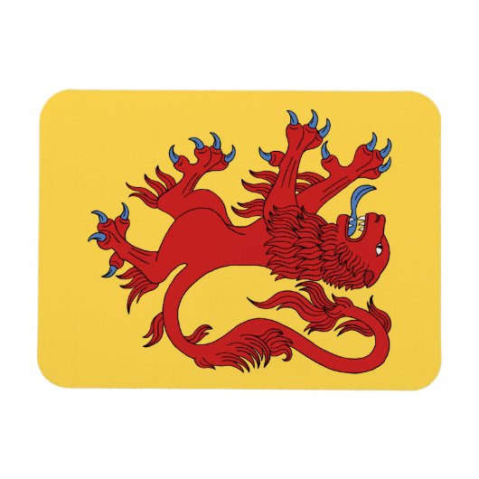 Lion Rampant Gules Magneet (Horizontaal)