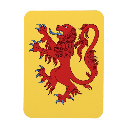 Lion Rampant Gules Magneet (Verticaal)