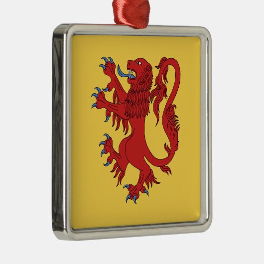 Lion Rampant Gules Metalen Ornament (Rechts)