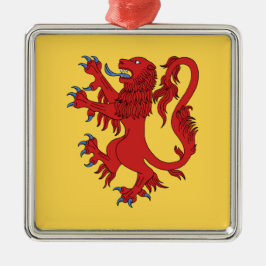 Lion Rampant Gules Metalen Ornament