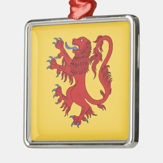 Lion Rampant Gules Metalen Ornament (Links)