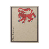 Lion Rampant Gules Notitieblok (Linkerzijde)