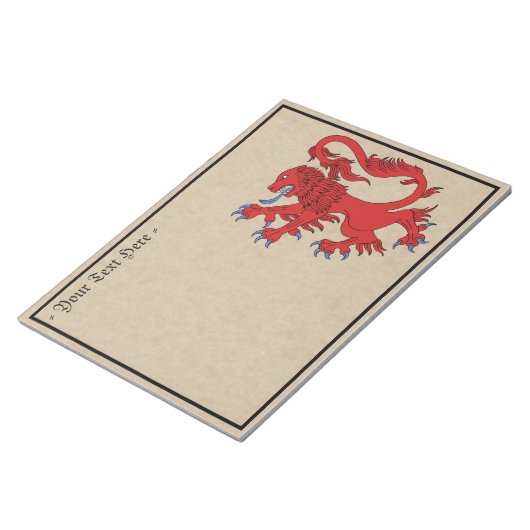 Lion Rampant Gules Notitieblok (Schuin)