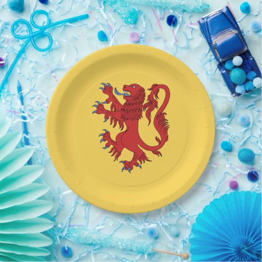 Lion Rampant Gules Papieren Bordje (Feest)