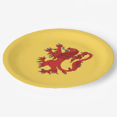 Lion Rampant Gules Papieren Bordje (Gekanteld)