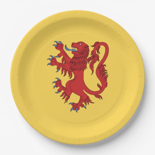 Lion Rampant Gules Papieren Bordje (Voorkant)