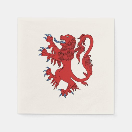 Lion Rampant Gules Servet (Voorkant)