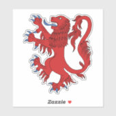 Lion Rampant Gules Sticker (Vel)