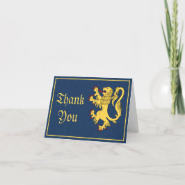 Lion Rampant - Hartelijk dank Bedankkaart