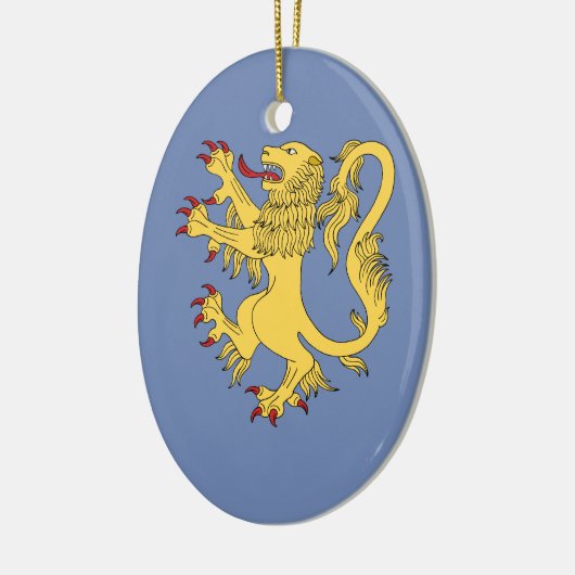 Lion Rampant Keramisch Ornament (Links)
