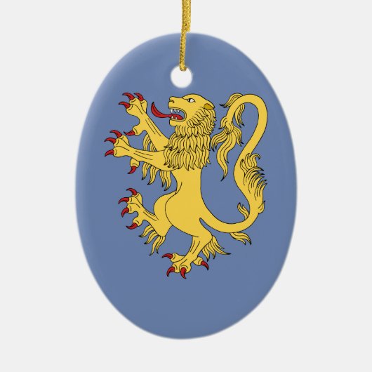 Lion Rampant Keramisch Ornament (Voorkant)