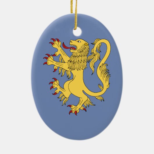 Lion Rampant Keramisch Ornament (Achterkant)