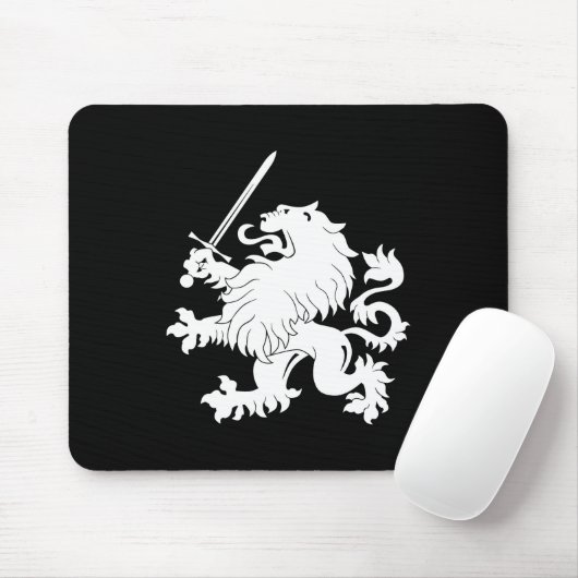 Lion Rampant met Sword Heraldry Mousepad Muismat (Met muis)
