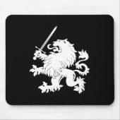 Lion Rampant met Sword Heraldry Mousepad Muismat (Voorkant)