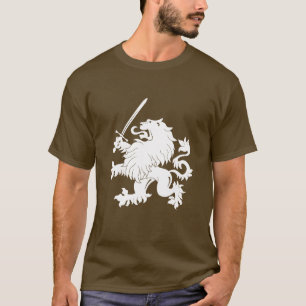 Lion Rampant met Sword Heraldry T-Shirt