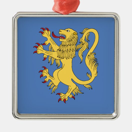 Lion Rampant Metalen Ornament (Voorkant)
