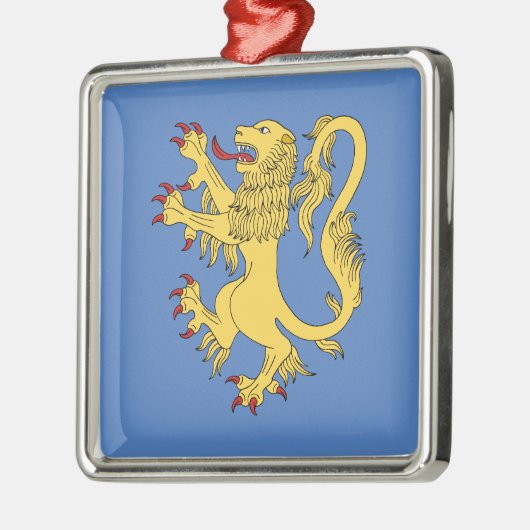 Lion Rampant Metalen Ornament (Links)