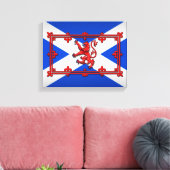 Lion Rampant op de Schotse vlag Canvas Afdruk (Insitu (Woonkamer))