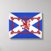 Lion Rampant op de Schotse vlag Canvas Afdruk (Voorkant)