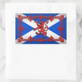 Lion Rampant op de Schotse vlag Rechthoekige Sticker (Tas)