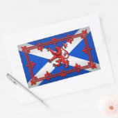 Lion Rampant op de Schotse vlag Rechthoekige Sticker (Envelop)
