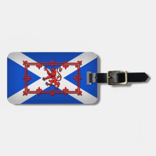 Lion Rampant over de Schotse vlag Bagagelabel