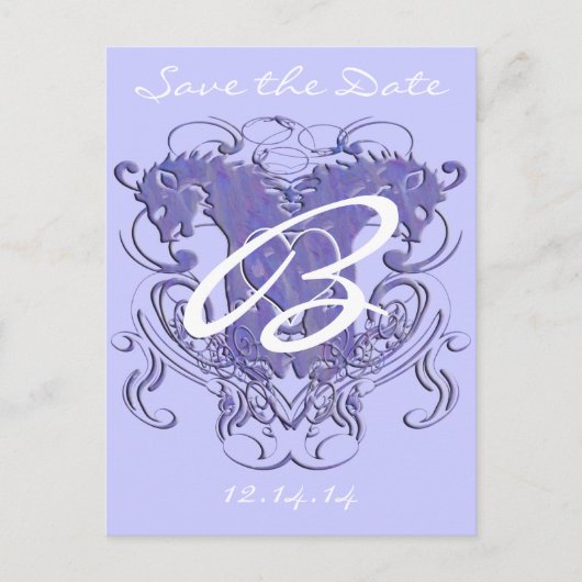 Lion Rampant Renaissance Wedding Aankondigingskaart (Voorkant)